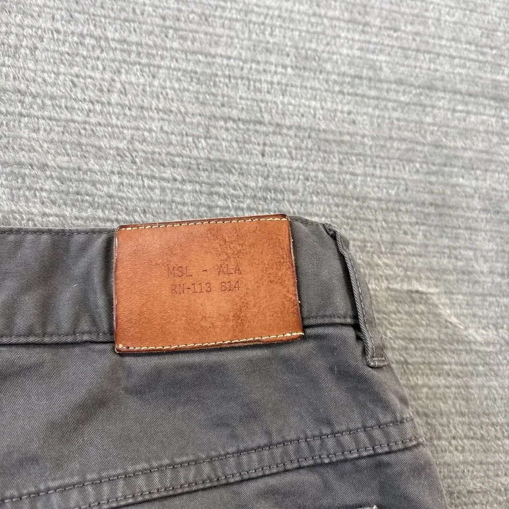 Billy Reid Slim Cut Pants Mens 28x27 Gray Organic Cotton Classic Casual Office